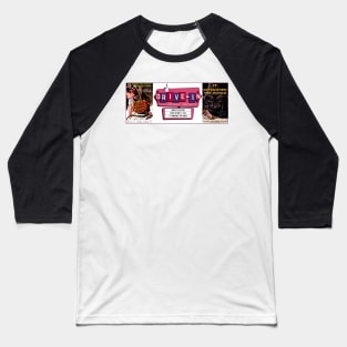 Drive-In Double Feature - Fiend Without a Face & Giant Cucumber Baseball T-Shirt